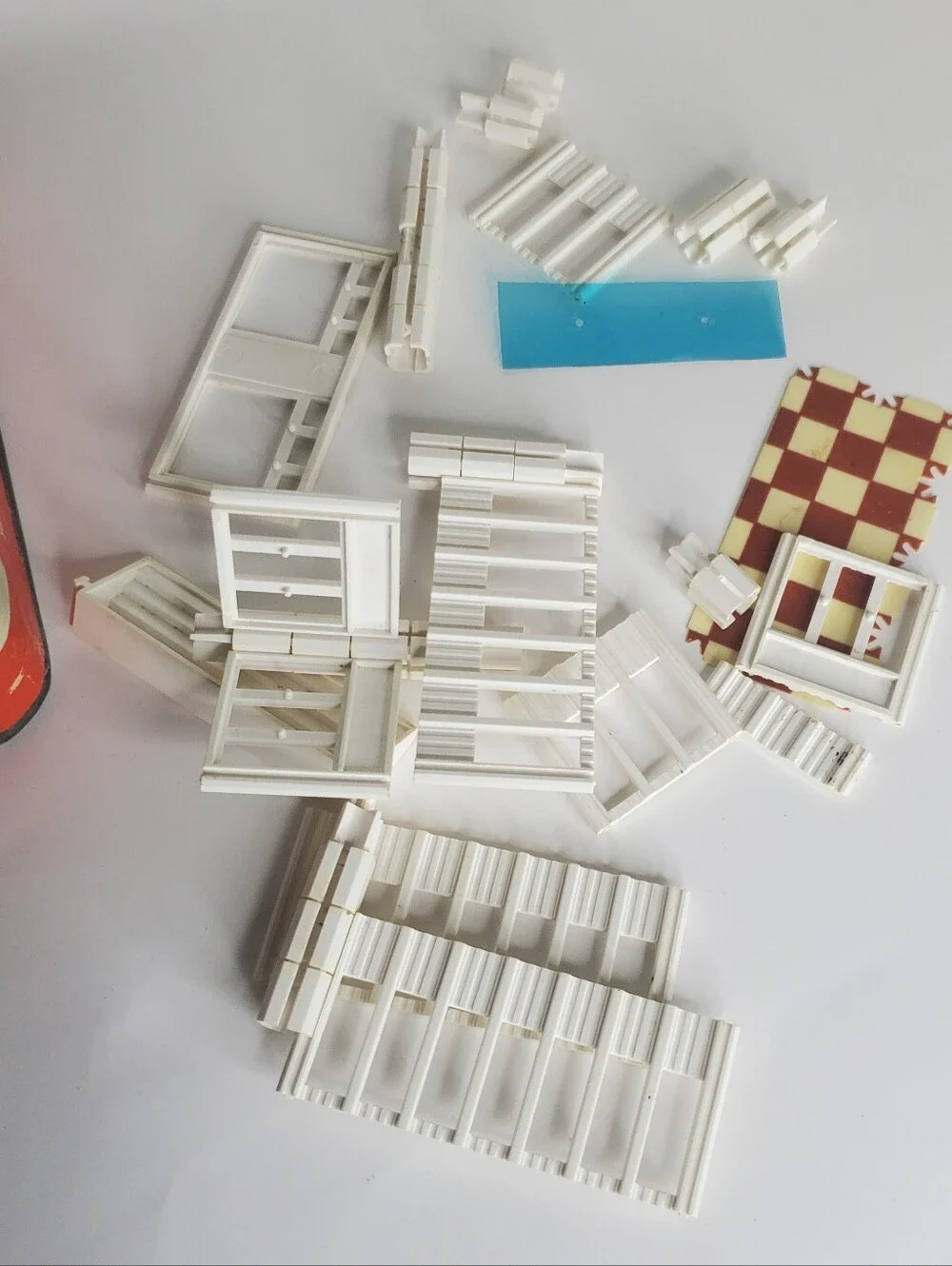 MCM 1950's Halsam Construction Set Skyscraper/Bridges, In Original Box with Lid